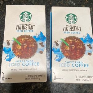 2 Pack Starbucks VIA Instant Sweetened Iced Coffee